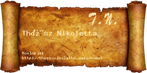 Thész Nikoletta névjegykártya