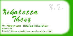 nikoletta thesz business card